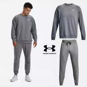 언더아머 남성 로고 기모 플리스 맨투맨 조거 팬츠 트레이닝복 세트 2295-9867-012 365181