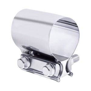 UNLRAE 배기 클램프 밴드 고정 볼트 U201D 교체용 액세서리 파이프 포함 머플러 5인치 클램프 사용됨 25 75 자동차 스테인리스강