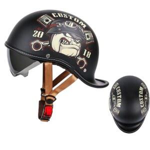 헬멧 하프 하이바 스타일 클래식 빈티지 스쿠터 레트로 반모