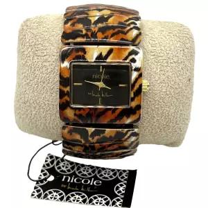 Nicole Miller NICOLE by 여성용 시계 [세금포함] [정품] 스트레치 손목 (7-7.5) Animal 프린트 패션시계