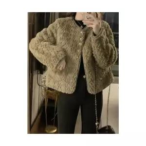 볼사스 여성 가죽 자켓 재킷 겨울 도톰한 스웨이드 코트 숏 퍼 일체형 탑 ADOR4