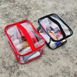 여행용 대형 투명 PVC 지퍼 파우치 화장품 가방