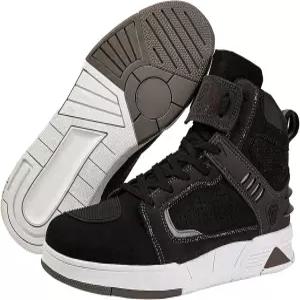 보푸친 모터사이클 가죽 부츠 스트리트 라이딩 슈즈 미끄럼 방지 측면 지퍼 남녀용