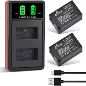 캐논 EOS R50 R8 RP R10 레벨 T6i T7i T8i T6s SL2 SL3 M3 M5 M6 77D 200D 750D 760D 800D용 피클 파워 2팩