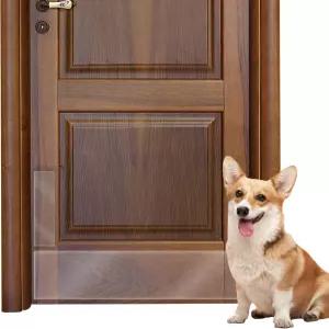 팬서 아머 8x34인치 클리어 도어 킥 플레이트 및 4x12인치 푸시 세트 반려견 긁힘을 위한 내구성 있는 PVC