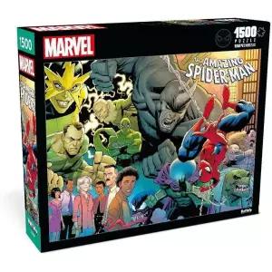 Buffalo Games - 마블 Back to Basics (스파이더맨) 성인용 1500피스 직소 퍼즐 게임의 밤에 완벽한 도전적