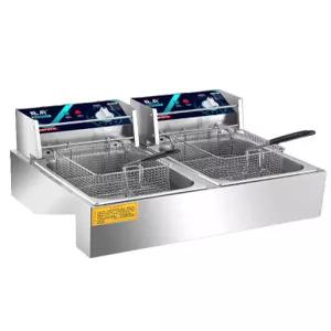 스텐 업소용 윤식당 미니튀김기 2구 전기 가정용 소형