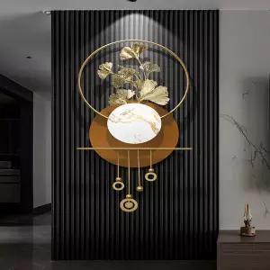 감성 인테리어 액자 빈티지 화분 디자인 꽃병 포인터 현관 홀 은행잎 모양 단조 철제 벽 장식 TV 배경 고급