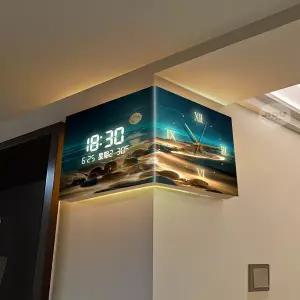 감성 인테리어 액자 빈티지 화분 디자인 꽃병 포인터 아름다운 파도 테마의 거실 코너 시계 장식 그림 양면