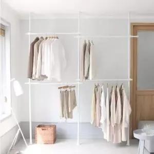 천장 기둥식 행거 4단 32파이 인테리어 견고한 헹거 W9A0E01