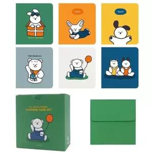 기념일미니카드 커플 친구 한손사이즈 비침적은 감성편지봉투 귀여운 (WFKA23C)