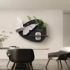 감성 인테리어 액자 빈티지 화분 디자인 꽃병 포인터 수경재배 병 속 녹색 식물 장식 그림 고급스러운 흑백