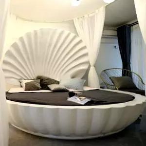 침대 조개 모양 원형 숙소 펜션 호텔 모텔 특이한