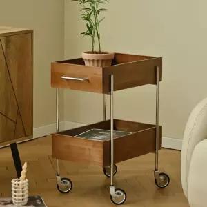 황동 카트 고급 단선반 선반 모던심플 원목수입가구