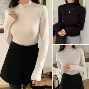 여성 앙고라 반폴라 긴팔티 기본티 이너티 -WTS1008- 겨울