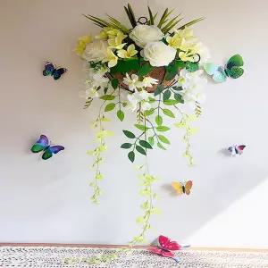 감성 인테리어 액자 빈티지 화분 디자인 꽃병 포인터 인조 벽걸이 꽃꽂이 가짜 꽃과 풀 행잉 식물 벽 장식