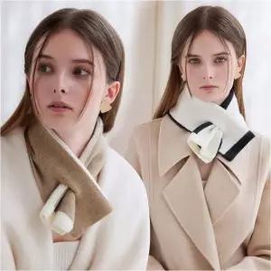 양면 머플러 남녀공용 투톤 소프트 캐주얼 정장 짧은 목도리 (WFKAKFL)
