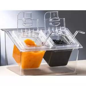 미니반찬냉장고 셀프바냉장고 업소용 토핑 식재료 투명