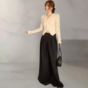 여성시스루레이스간절기봄가을블라우스