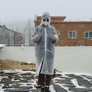 [하프클럽/]성인용 아웃도어 우비 레인코트 화이트