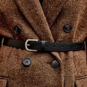 백화점 브랜드 닥스 DAKS DBBE3E741BK 여성벨트 블랙 슬림 무광버클 가죽 여성벨트폭 2.5CM 675983