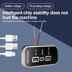 35.5W PD3.0 차량용 충전기 소켓 듀얼 USB 분배기 콘센트 전원 어댑터