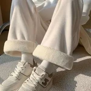 융털 긴바지 가득 플 겨울 린넨 무지 잠옷 단색 보온 쿨 쿨링 주름