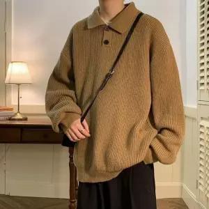 [프로셀러] 투단추 니트 소프트 스타일 카라티 댄디한 남자