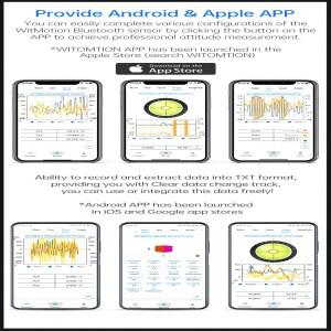 호환 WitMotion WT9011DCL 블루투스 5.0 가속도계 자이로 스코프 각도 센서 아두이노용 전자 나침반 자력계