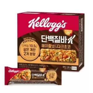 (40g x 3개) 프로틴바K 헤이즐넛 다크초코 켈로그/파워/에너지/견과류/대용량/가게/간편/가정/간식/등산
