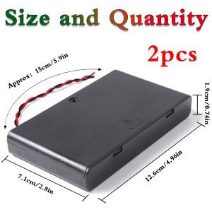 호환 스위치 유선 ON/OFF와이어 커버 포함  8 AA 배터리 거치대  12V 케이스 박스  총 개