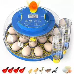 온도 조절 습도 표시 자동 계란 회전 물 채우기 2개의 크기 트레이 부화 계란용 병아리 인큐베이터가 있는