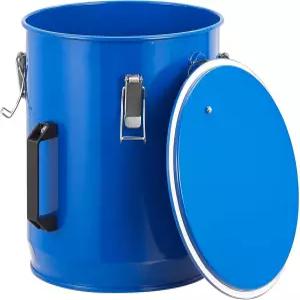 프라이어 그리스 버킷 6갤 뚜껑이 있는 오일 폐기 캐디 방청 코팅이 된 코팅 탄소강 필터 포트 잠금