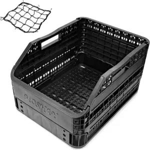 모쉐이 자전거 접이식 뒷바구니 - 32L 대용량 보관용 설치가 간편한 특허받은 디자인 열 및 부식에 강한