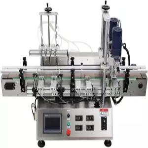 INTSUPERMAI 자동 데스크톱 4헤드 마그네틱 펌프 액체 충전 캡 통합 기계 스테인리스 스틸 디지털 및 밀봉