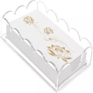 아크릴 냅킨 홀더 욕실 주방용 투명 게스트 타월 트레이 - 호텔 레스토랑 식탁 파티용 일회용 종이 핸드