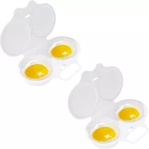 화이트 밀렵꾼 2개 전자레인지 보일러 뚜껑이 있는 캐비티 논스틱 쿠커 더블 드레인 컵 조리기구 주방 및