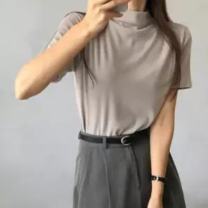 [다잇템] 여성 편한 FW 반목티 내의 반소매 레이온 티셔츠