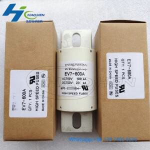 에너지 슬노알 퓨즈 EV7 600A AC/DC750V 신에너지 퓨즈 보험관