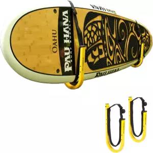 서스펜츠 SUP 보관 랙 스탠드업 패들 보드 및 안전 스트랩이 있는 서프보드