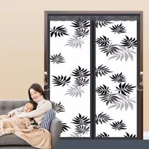 (옵션 레드브라운 대)자석 방풍 투명 비닐 커튼 외풍 차단 방한 바람막이 대