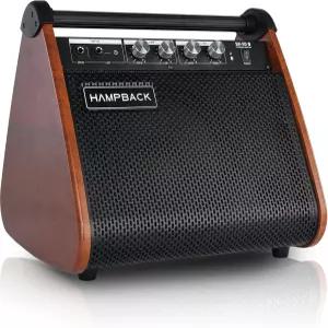 HAMPBACK 50W 블루투스 스튜디오 스피커 - E-드럼/E-기타/E-피아노/홈 스테이지용 조절 가능한 리버브 및
