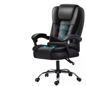 사무실 안마 의자 컴팩트 블랙 오피스 안마의자 휴식 온열 허리 고급 의자형 미니 무중력