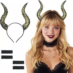 할로윈 코스프레 액세서리 고딕 드레스업 미용사 여성을 위한 파피아러브 데빌 혼 머리띠 헤어 후프