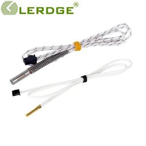 LERDGE iX 3D 프린터 부품 24V 50W 가열 튜브 카트리지 히터  50cm 온도 저항 서미스터 와이어 MK8 E3d v6