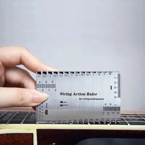 1PC 스테인레스 스틸 문자열 눈금자 액션 게이지 기타 우쿨렐레베이스 용 Luthiers 수리 도구