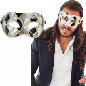 남성용 가면극 - 할로윈 베네치아 파티 마디 그라 무도회를 위한 앤티크 룩 가면