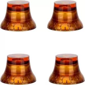 깁슨 레 폴 수입 기타 베이스 액세서리(탑햇 스타일)를 위한 구타헤어 4pcs 일렉트릭 노브 앰버 탑햇 속도