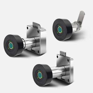 블랙 실버 열쇠가 없는 지문 캐비닛 잠금  금속 파일 서랍 드레서  나이트 스탠드  우편함 캠  데드 슬램