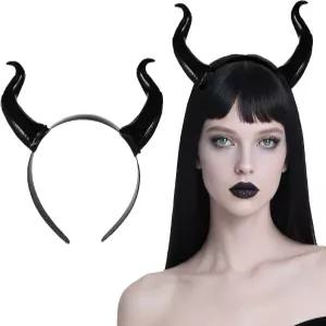 니양글 뿔 머리띠 데빌 성인 고딕 동물 할로윈 코스프레 의상 액세서리 사진 촬영 소품